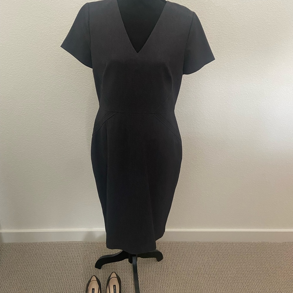 Elegant Black V-Neck Dress